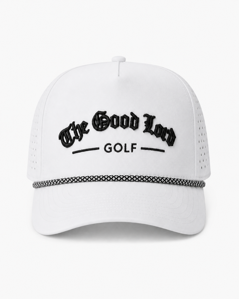 The Good Lord Golf Hat (White)